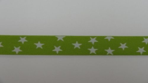 Waist elastic small lime green with star
