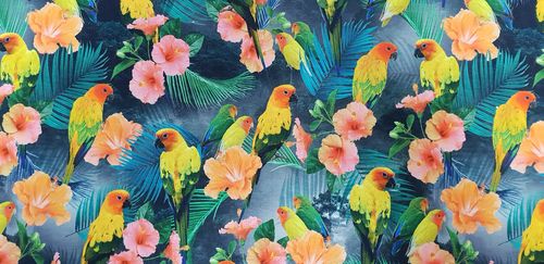 Digitale print 314 Parrots in Jungle