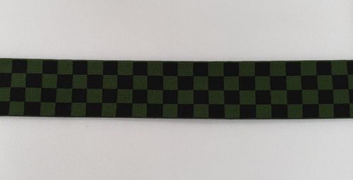 Waist elastic wide 56 Checkered Army groen / Black