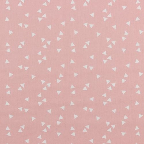 Cotton 07 Poplin print Triangle Pink