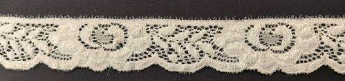 Elastic lace small 157 White