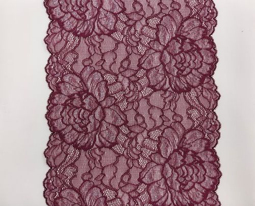Knitted lace 134 Bordeaux With Glitter