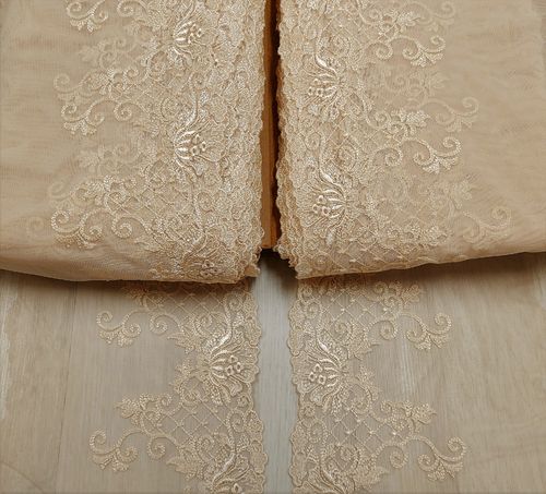 Tulle lace 58 Beige