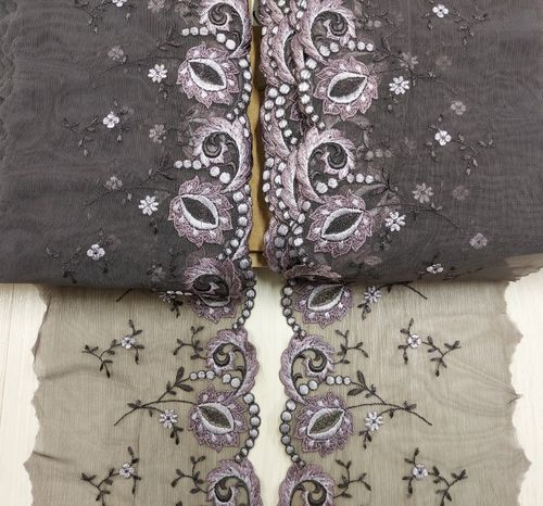 Tulle lace 69 Purple/Grey
