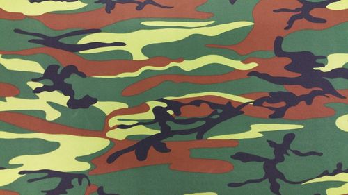 Leger print groen met bruin