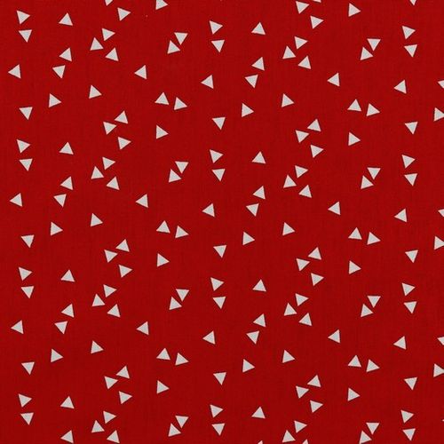 Cotton 06 Poplin print Triangle Red