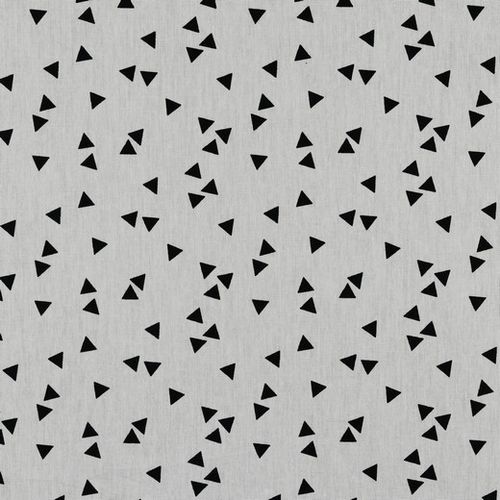 Cotton 09 Poplin print Triangle Black/white