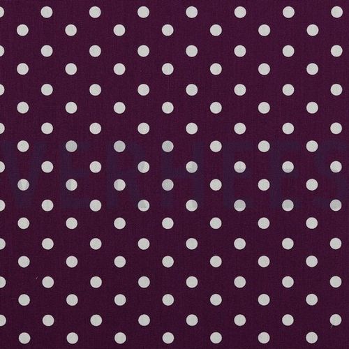 Katoen 18 Poplin print Dots Purple