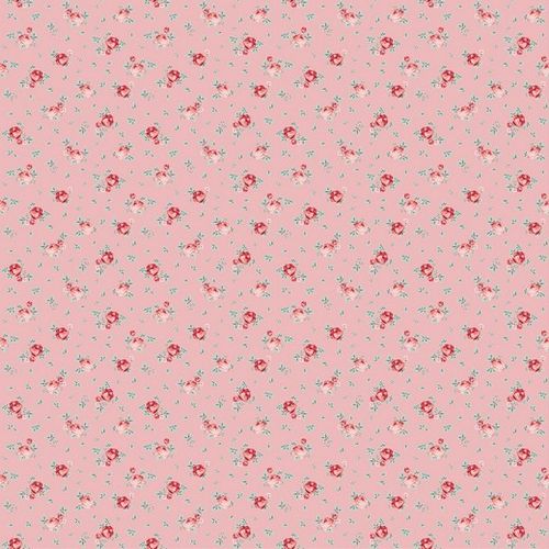 Cotton 27 Poplin print Charming rose Pink