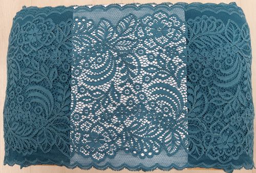 Stretch kant 144 Groen Turquoise