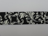 taille-elastiek-4-cm-breed-plant-motief-zwart-wit
